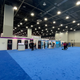The smaller booths of the auto industry suppliers and mobility tech companies.